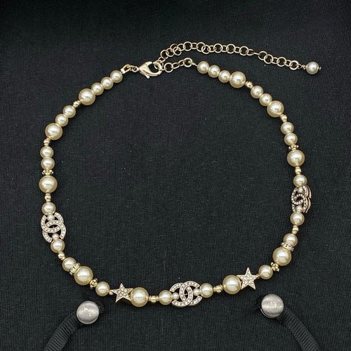 18K CC Pearl & Diamond Necklace