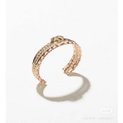 18K CC Pink Strass Cuff Bracelet