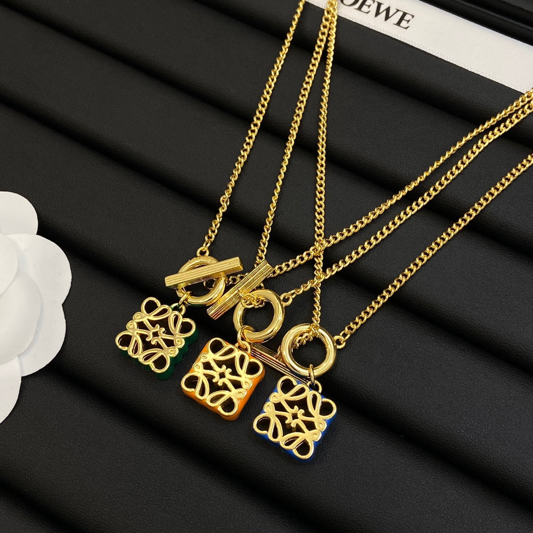 18K Anagram Pendant Necklace