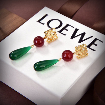 18K Anagram Color Crystals Earrings