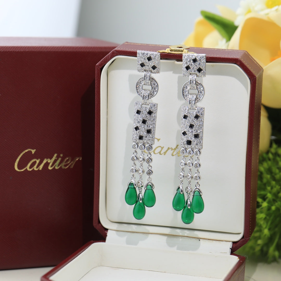 18K Panthère De Diamond Earrings