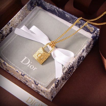 18K CD Lock Necklace