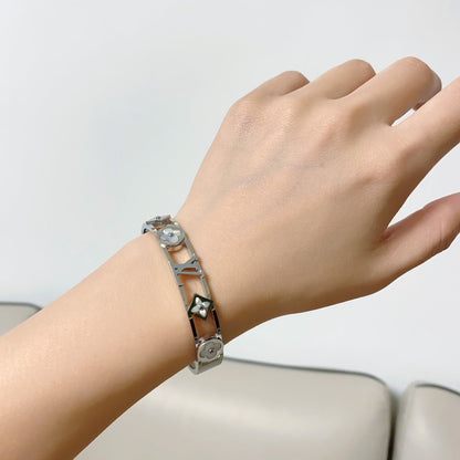 Bracelet clouté en cristal Louis 18 carats