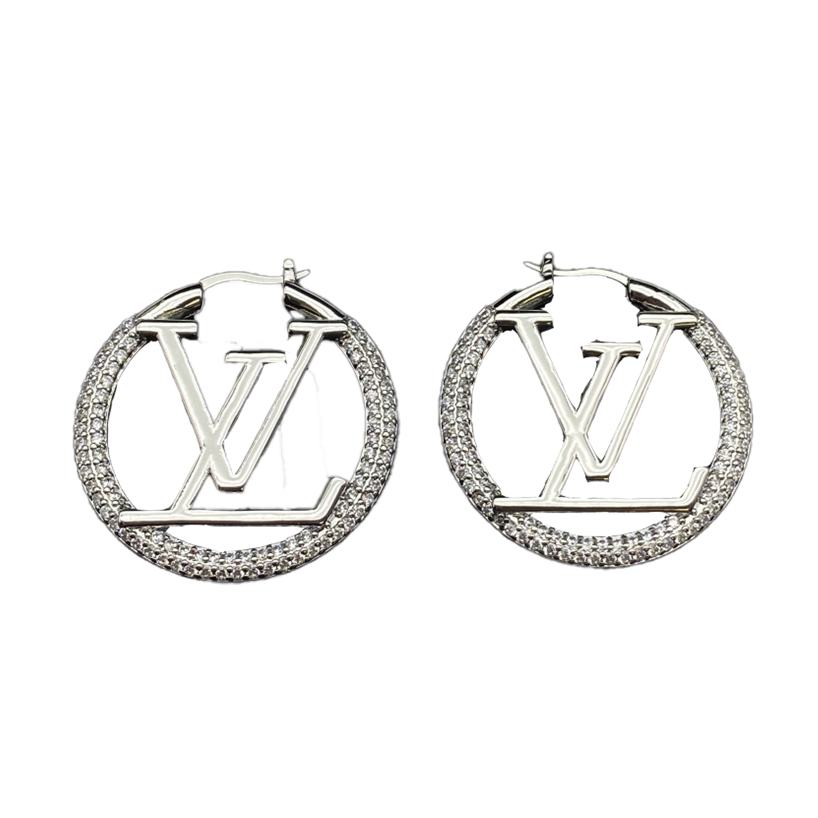 18K Louis Louise Hoop Diamond Earrings