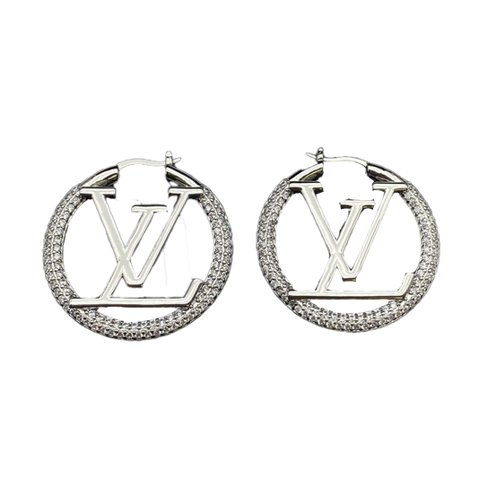 18K Louis Louise Hoop Diamond Earrings