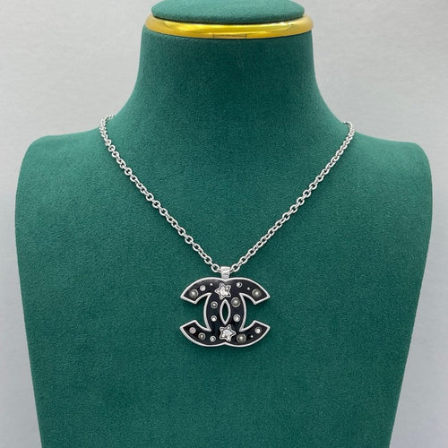 18K CC Black Star Gold Necklace