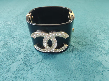 18K CC Crystal Cuff Bracelet