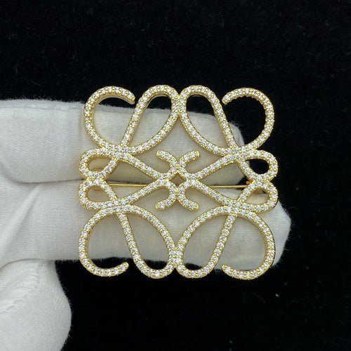 18K LOE Gold Diamond Brooch