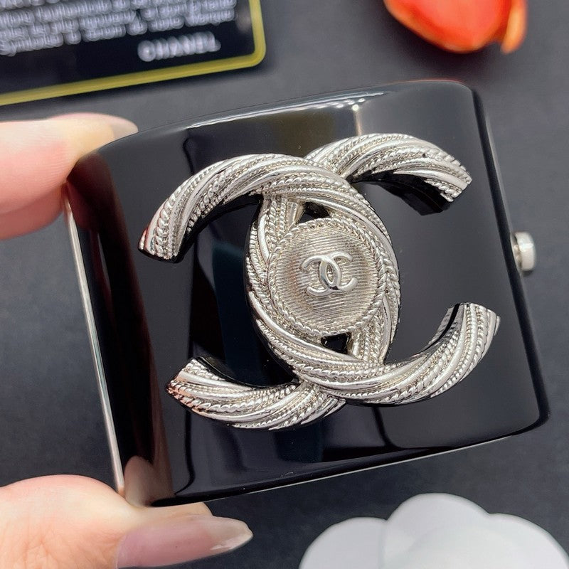 CC Gold Black Resin Bracelet