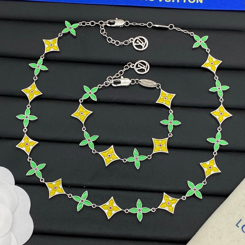 Louis Yellow & Green Blossom Necklace