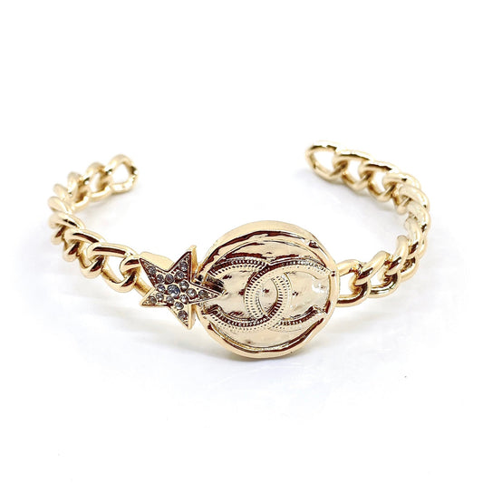 18K CHANEL CC Open Bracelet