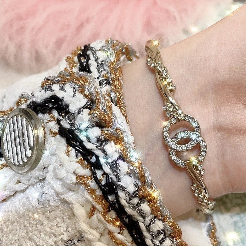 CC Pave Diamond Cuff Bracelet