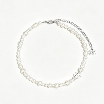 18K CC 26C Choker Pearl Necklace