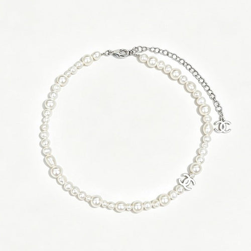 18K CC 26C Choker Pearl Necklace