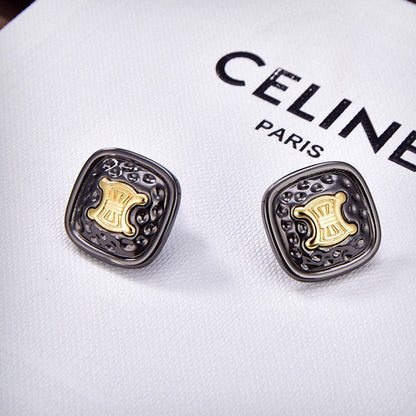 18K Celine Triomphe Earrings