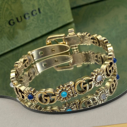 18K Gucci GG Flowers Bracelet