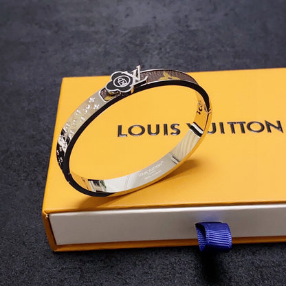 Bracelet à serrure en cuir Louis 18 carats