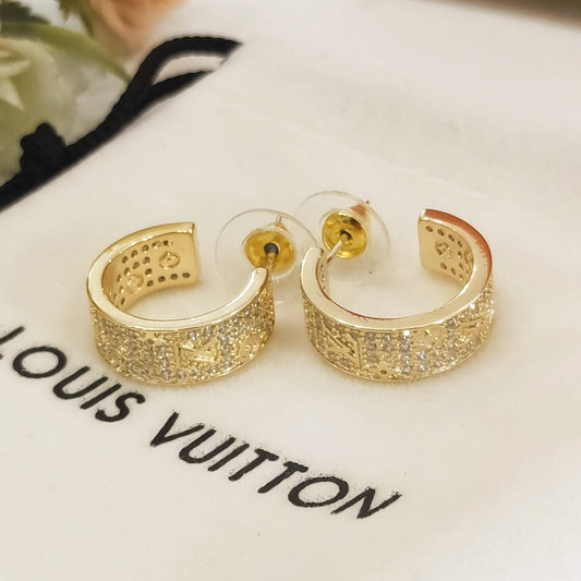 18K Louis Circle Earrings