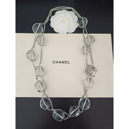 18K CC Crystal Bead Long Necklace
