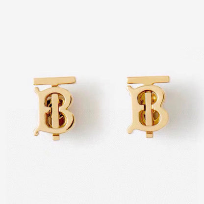 18K Burberry Logo Earrings