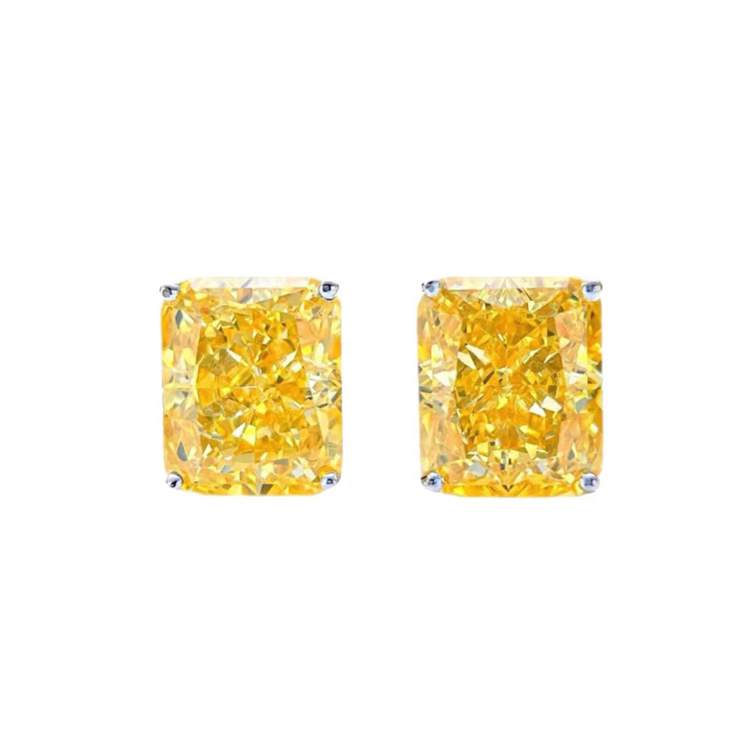 18K Tiffany Yellow Crystal Earrings