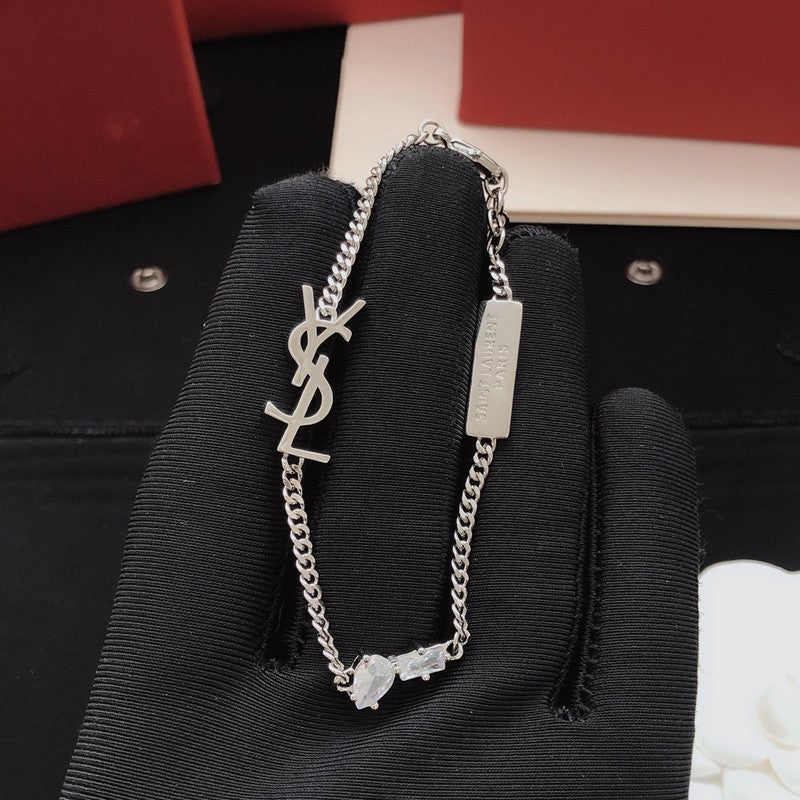 Saint White Gold Chain Bracelet