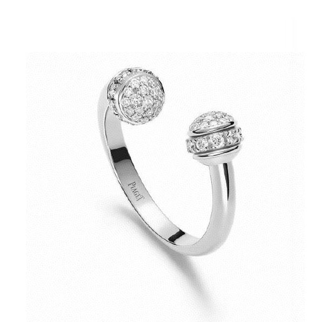 18K Open White Gold Ring