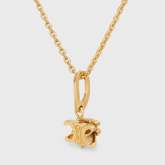 18K Celine Triomphe Solitaire Necklace