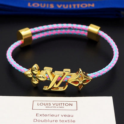 18K Louis Monogram Pink & Purple Gold Bracelet