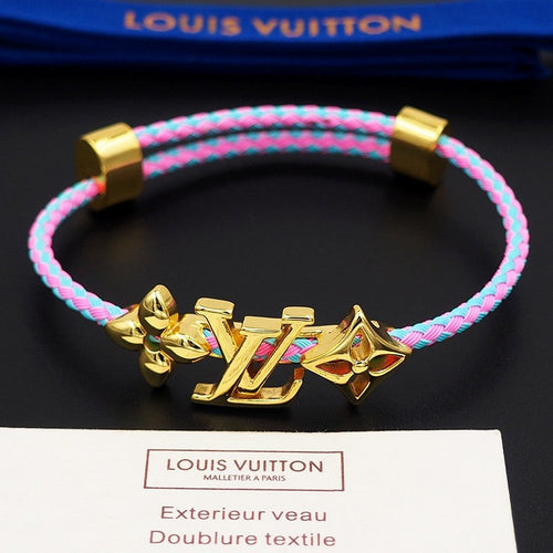 18K Louis Monogram Pink & Purple Gold Bracelet