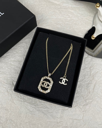 18K CC Perfume Bottle Chain Necklace