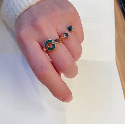 18K BV Malachite Ring