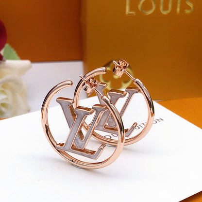 18K Louis Louise Hoop Pearls Earrings