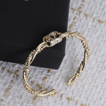 18K CC Diamond Chain Bracelet