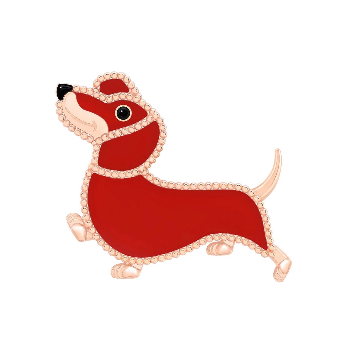 18K Van Cleef & Arpels Lucky Animals Dachshund Clip Brooch