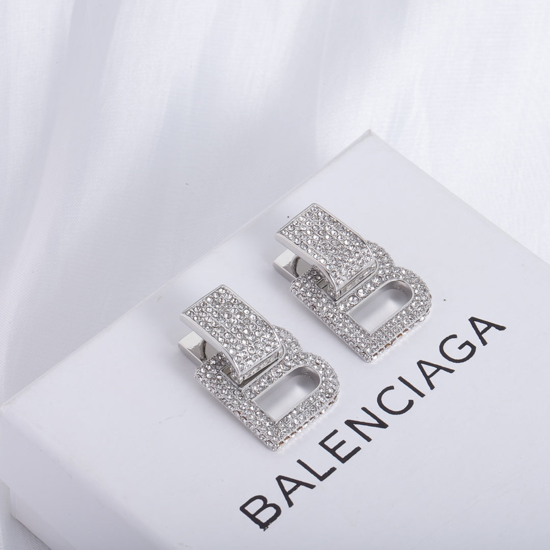 Boucles d'oreilles en diamant sablier BB 18 carats