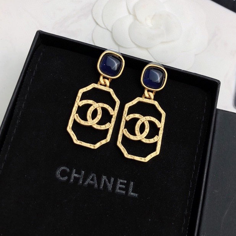 18k CHANEL CC Perfume Bottle Earrings