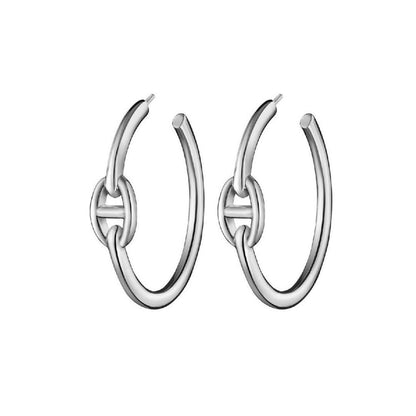 Boucles d'oreilles Chaîne D'Ancre H 18 carats