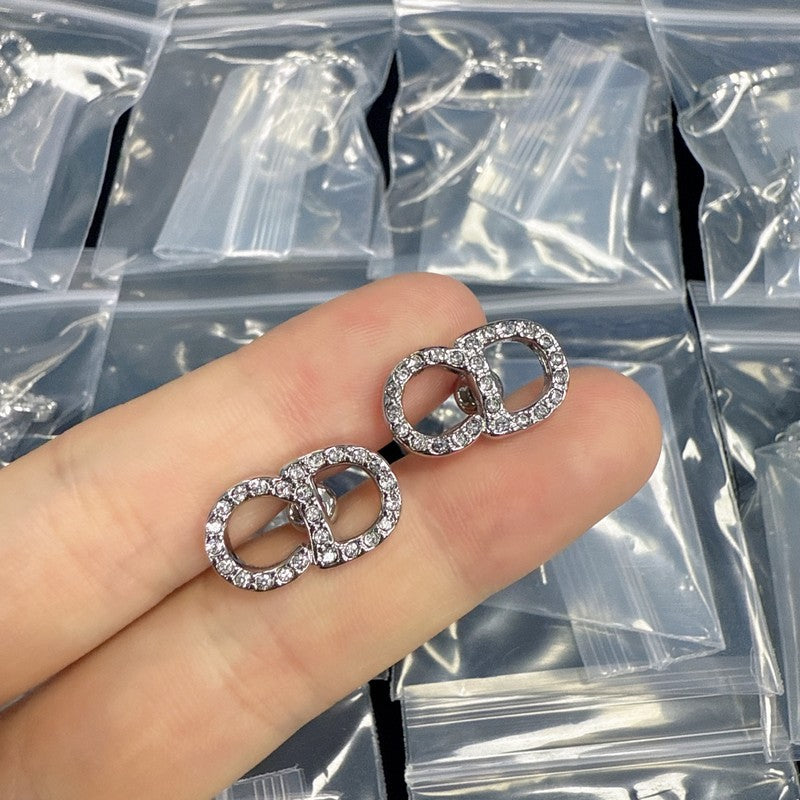 CD Pave Diamond Earrings