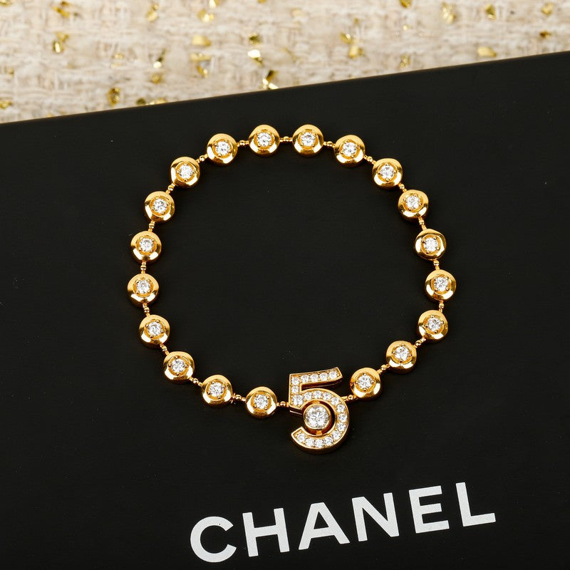 CC NO.5 Diamond Gold Bracelet