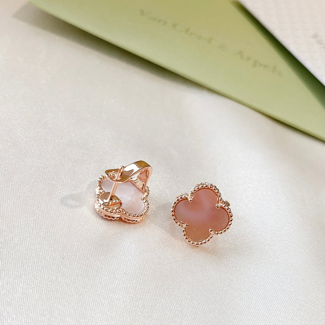 Boucles d'oreilles en opale rose Magic Alhambra 18 carats