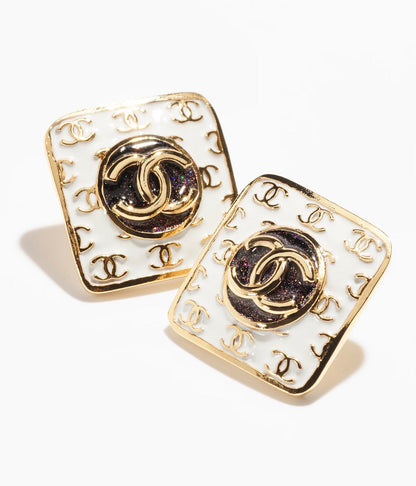 18K Vintage CC Earrings