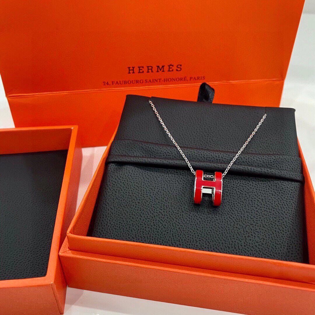 18K Mini Pop H Red Necklace