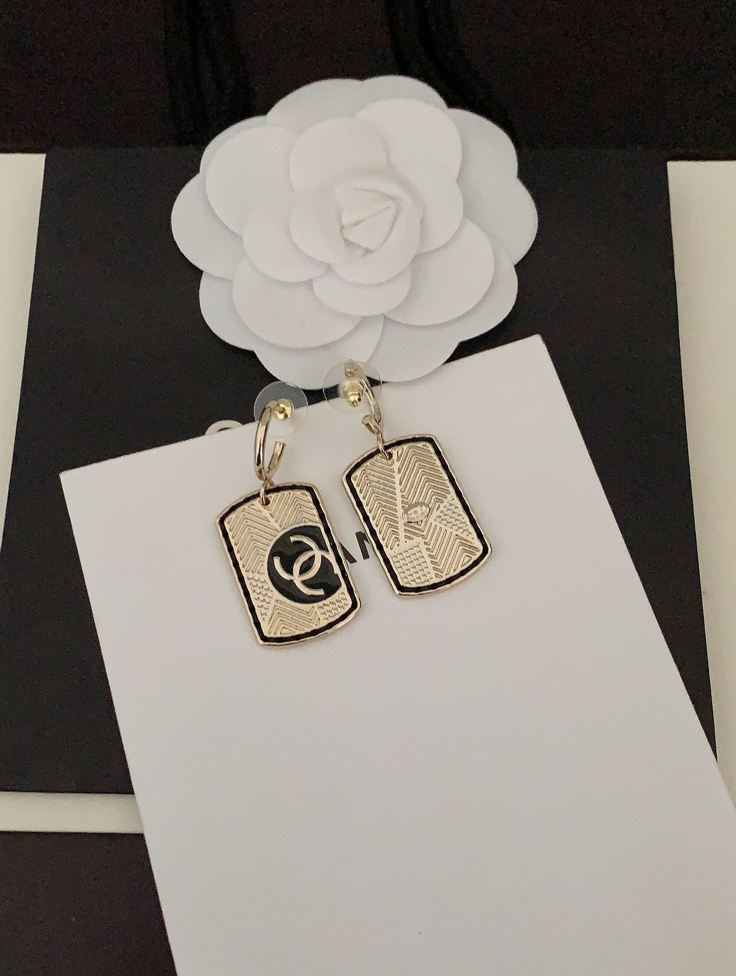 18K CC Plate Earrings