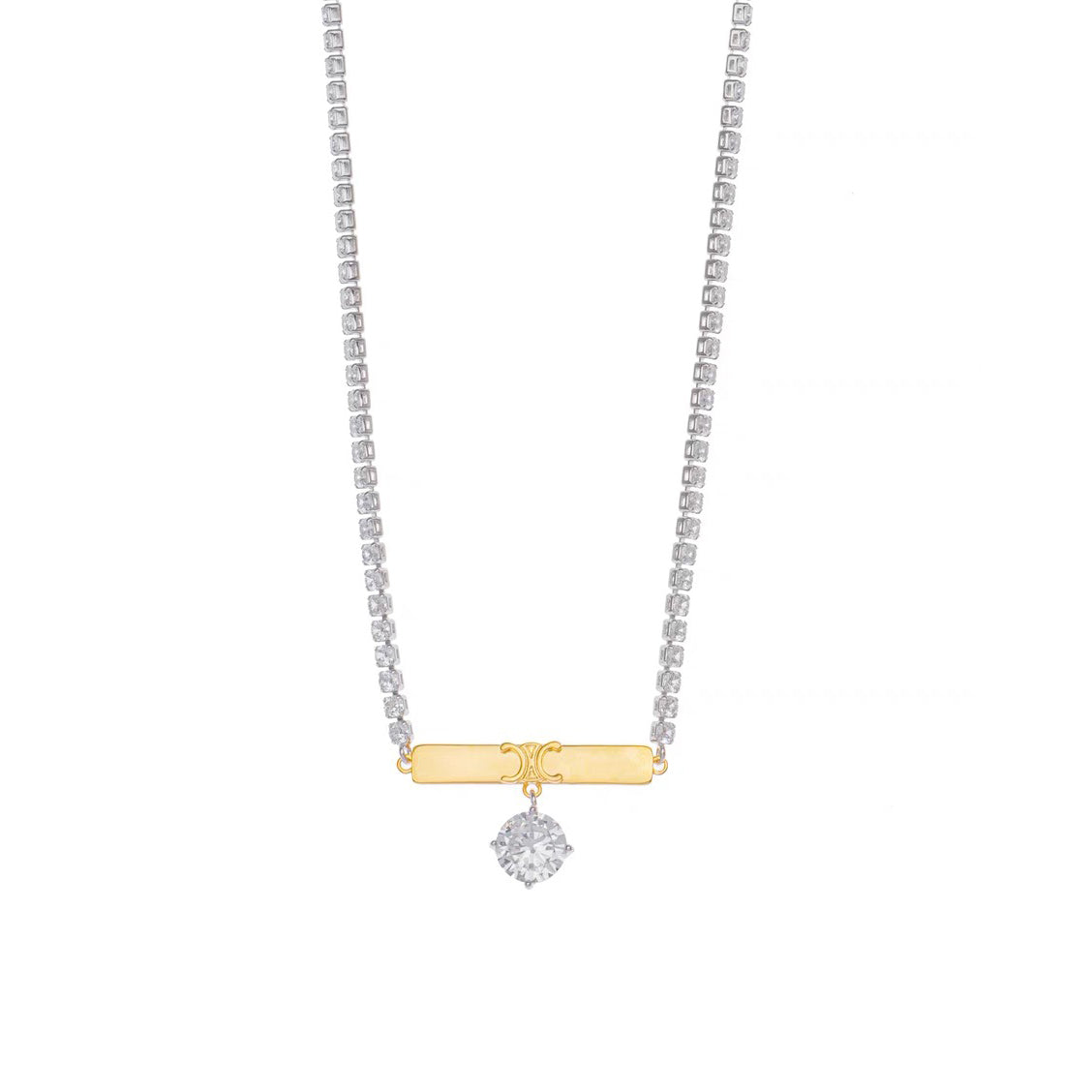 18K Triomphe Line Diamonds Necklace