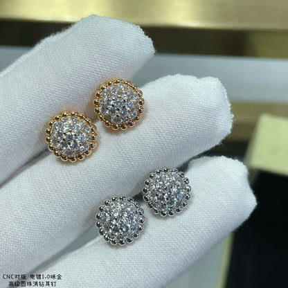 Boucles d'oreilles diamants Perlée 18 carats