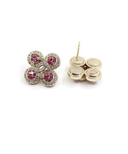 Boucles d'oreilles diamants roses 18 carats CC