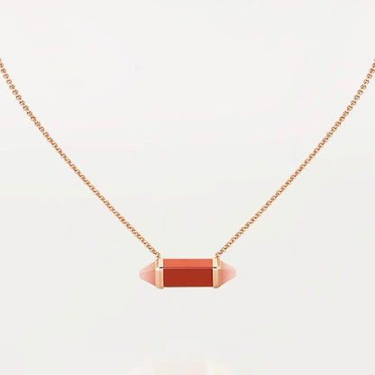 18K Cartier Les Berlingots De Cartier Pink Necklace