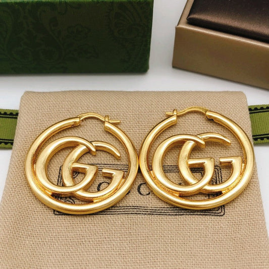 18K GG Big Gold Earrings