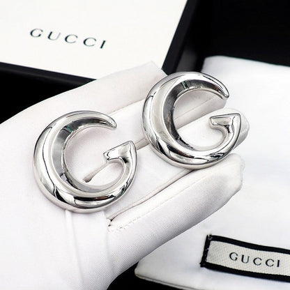 18K GG Large Gold Earrings